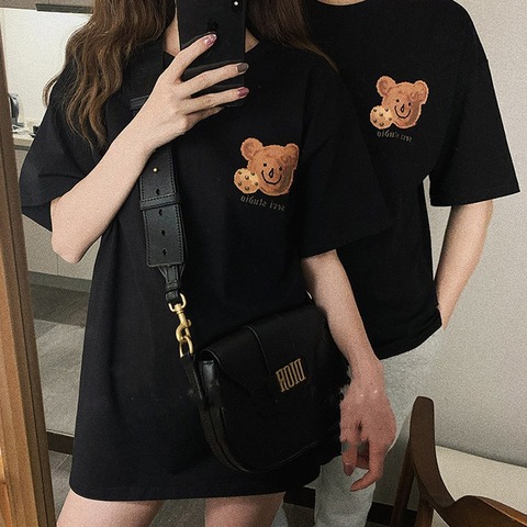 カップルペアルック クッキーベア オーバーサイズ Tシャツ