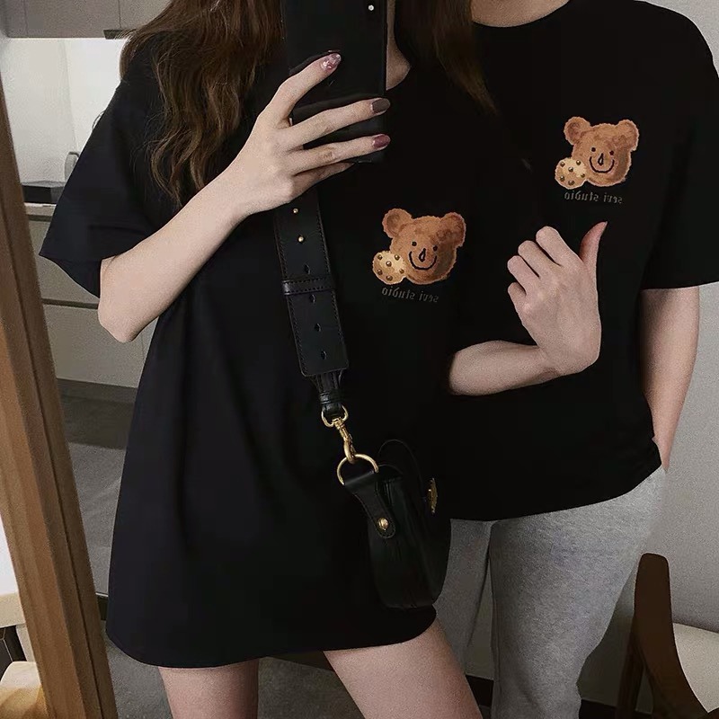 カップルペアルック クッキーベア オーバーサイズ Tシャツ