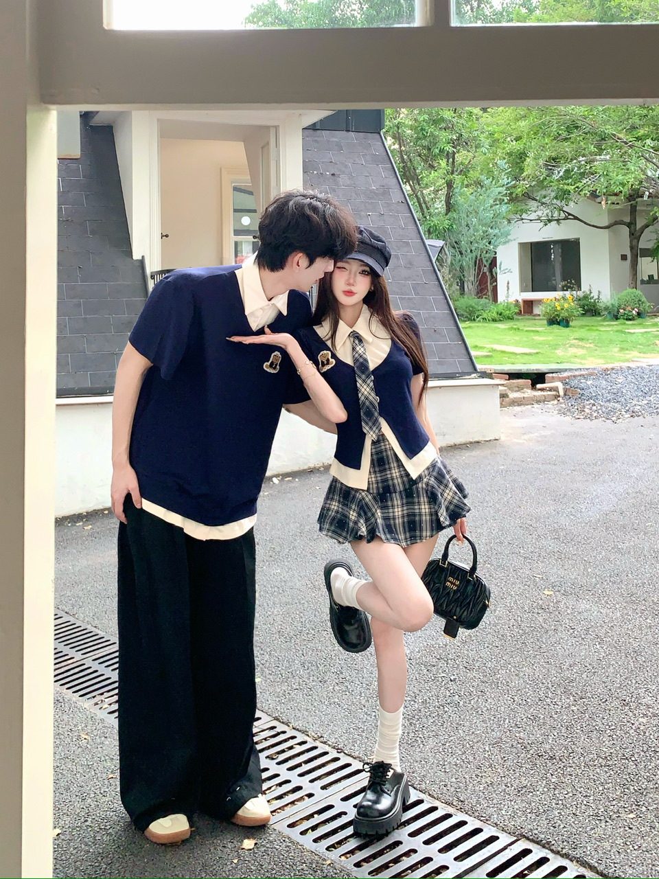メンズトップス 学院風レイヤード
