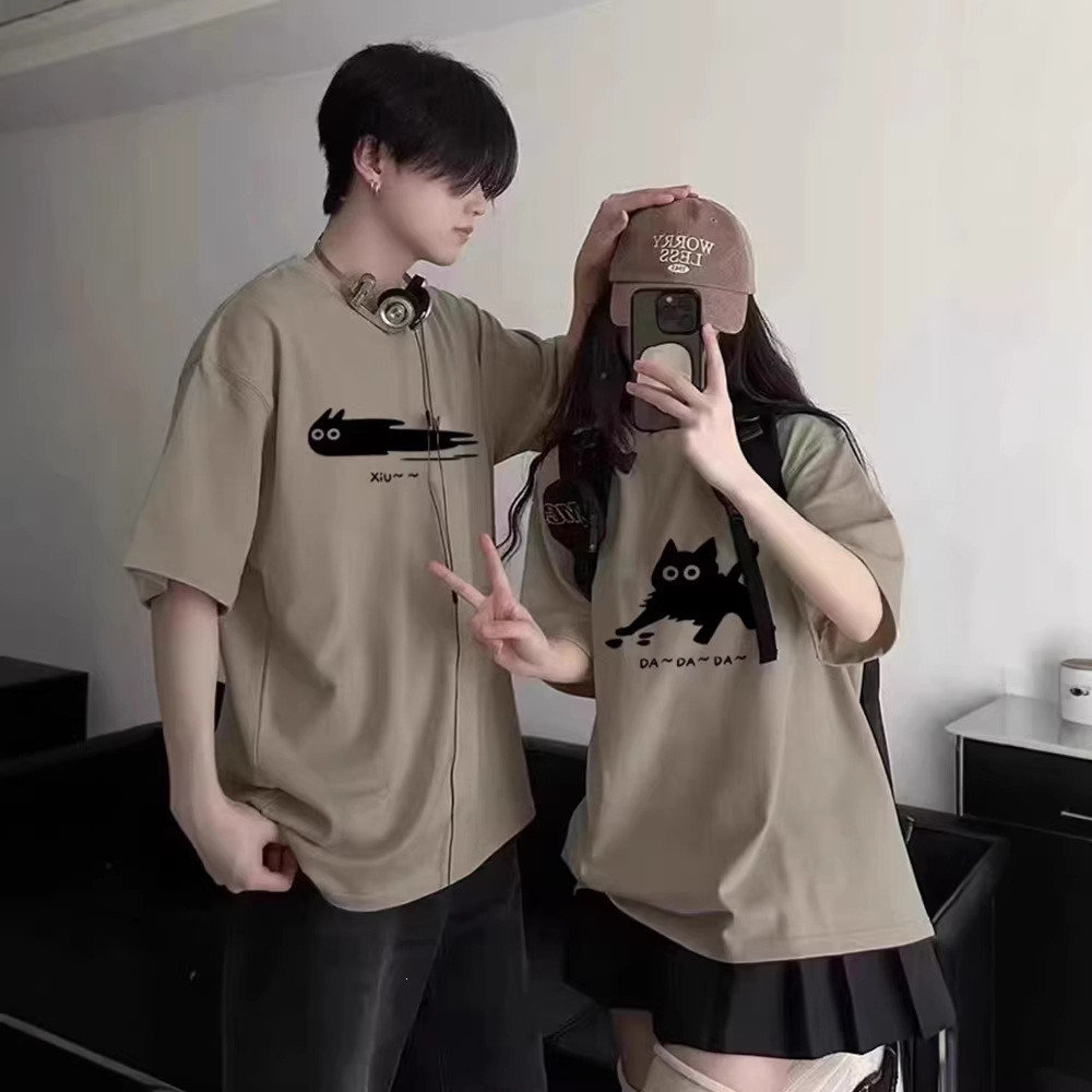 カップルペアルック つながる猫物語Tシャツ