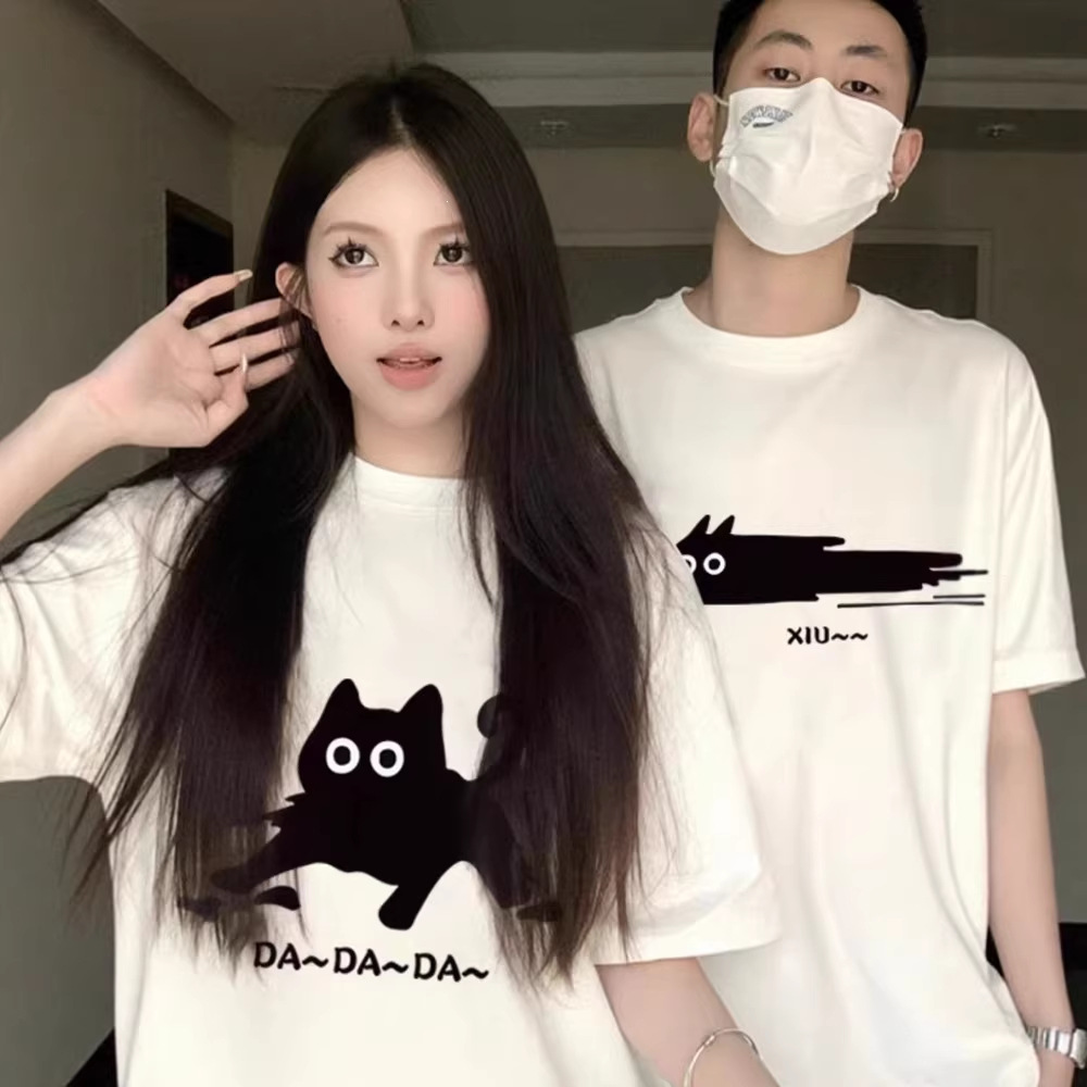 つながる猫物語Tシャツ ホワイト【レディース柄】