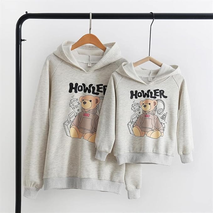 親子ペアルック HOWLERベア パーカー ロンパース