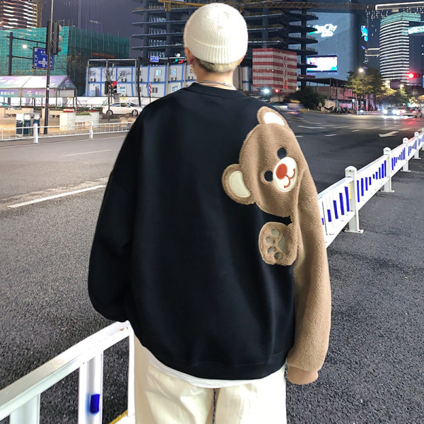 もこもこベアトレーナー ブラック