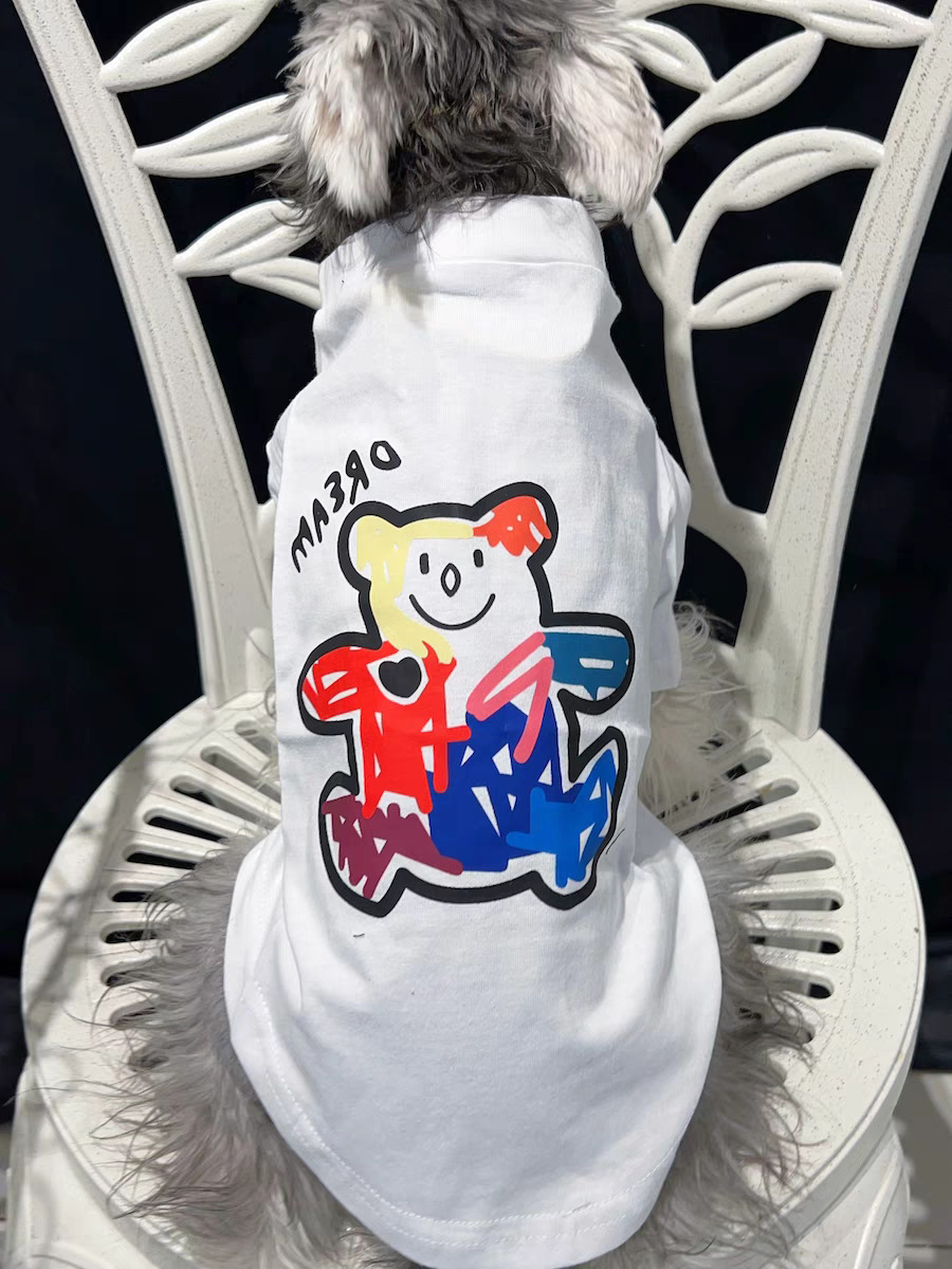 ペットペアルック グラフィティアート ポップベアTシャツ