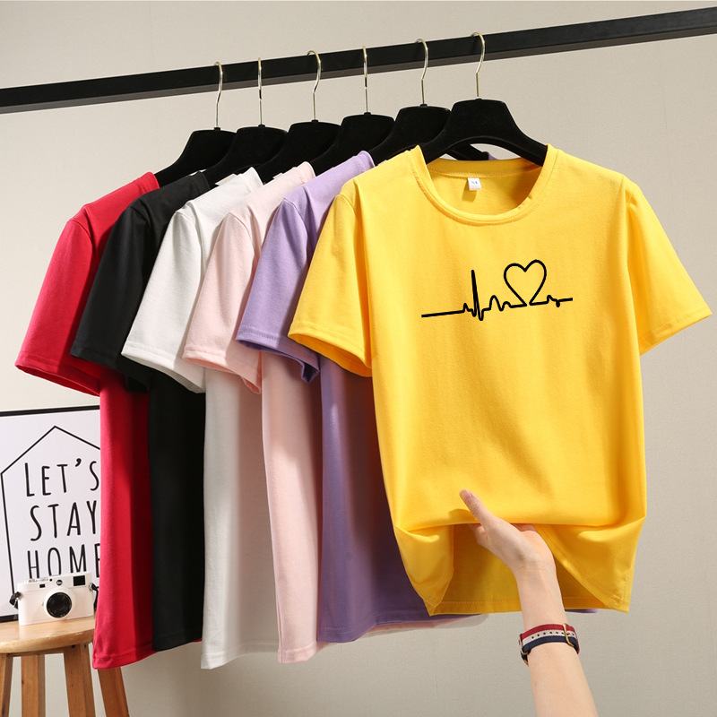 ペアルック エモーショナル・ハートビートTシャツ