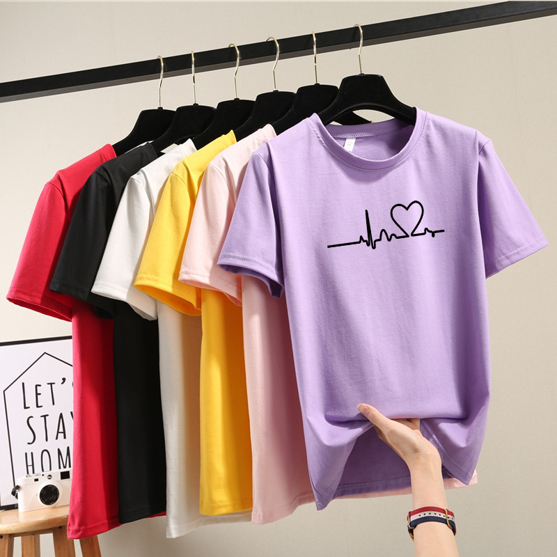 ペアルック エモーショナル・ハートビートTシャツ