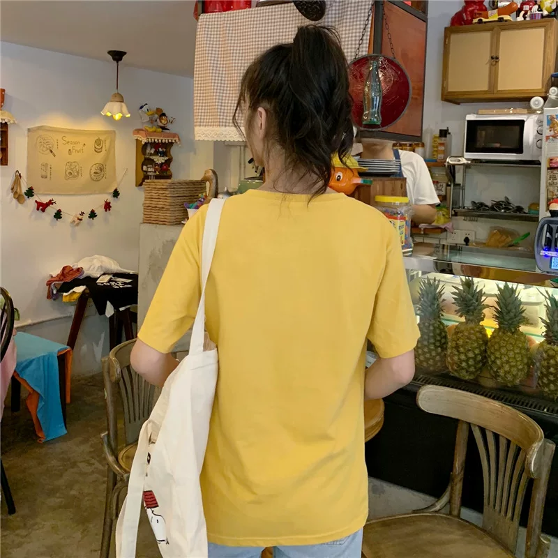 ペアルック フルーツプリント半袖Tシャツ