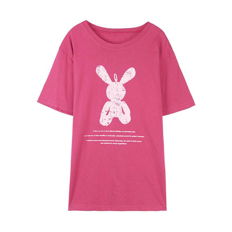 双子コーデ ラビットプリント オーバーサイズTシャツ