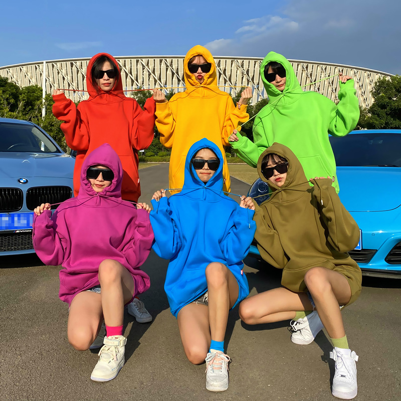 ペアルック 推し色アピール カラフル参戦パーカー