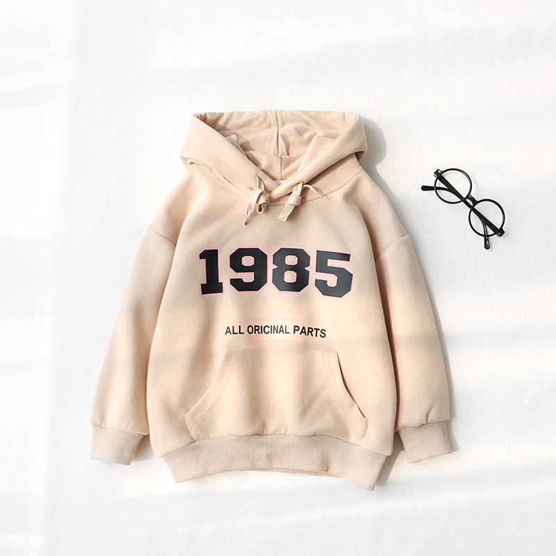 親子ペアルック ナンバリング「1985」ロゴ パーカー＆ロンパース