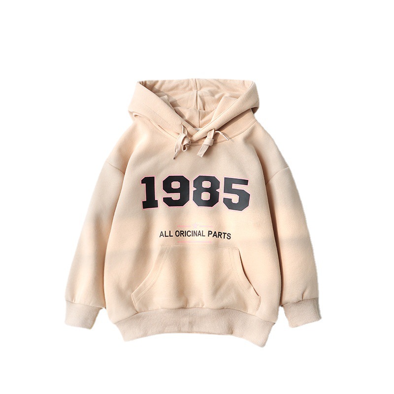 親子ペアルック ナンバリング「1985」ロゴ パーカー＆ロンパース