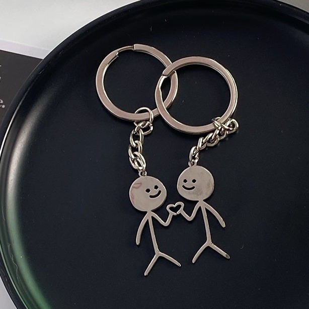 【2点セット】ふたりでハートを作る ほっこりペアキーホルダー
