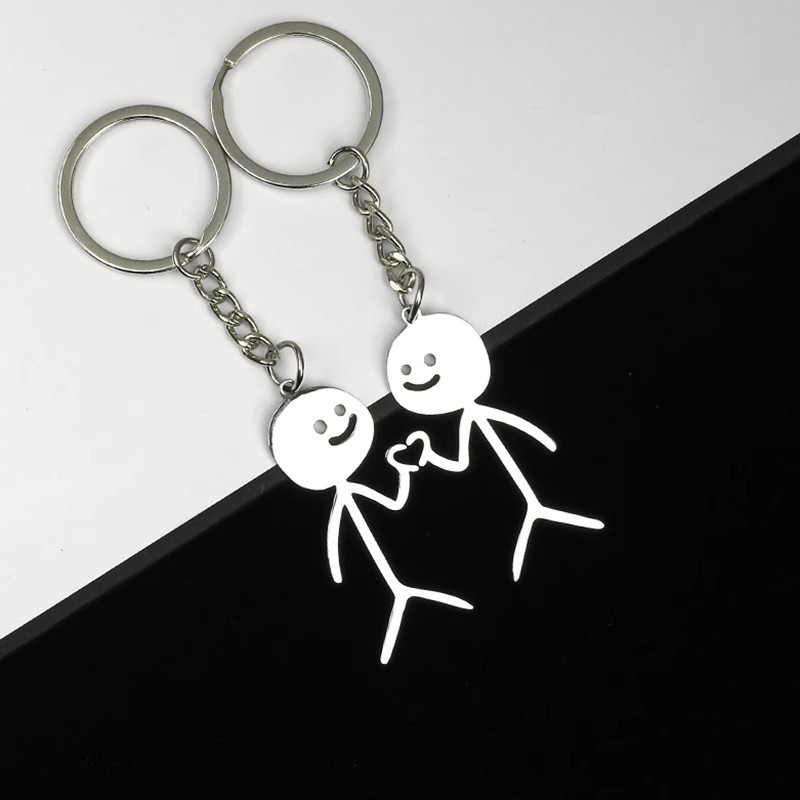 【2点セット】ふたりでハートを作る ほっこりペアキーホルダー