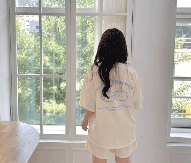 ペットペアルック 「TOGETHER」プリント Tシャツ