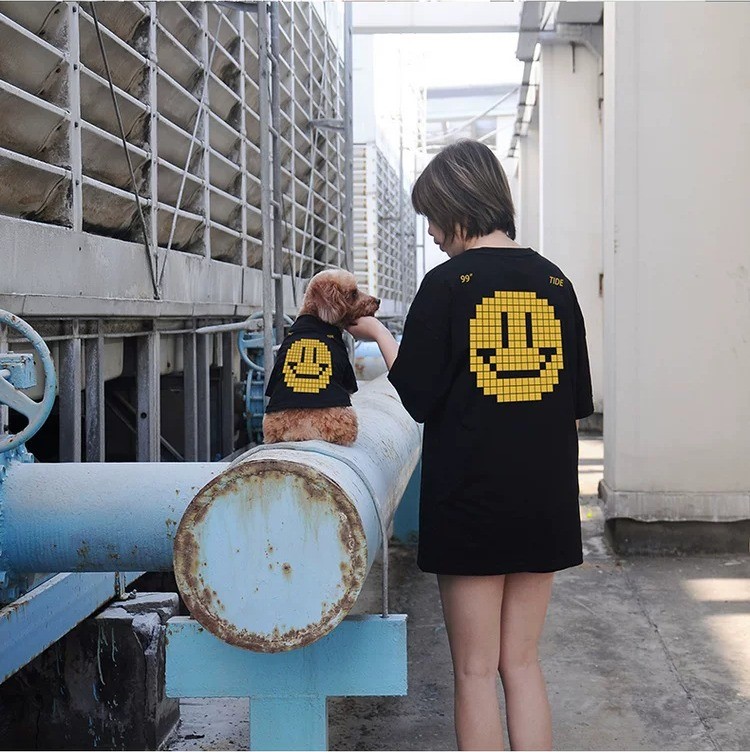 ペットペアルック バックスマイルTシャツ