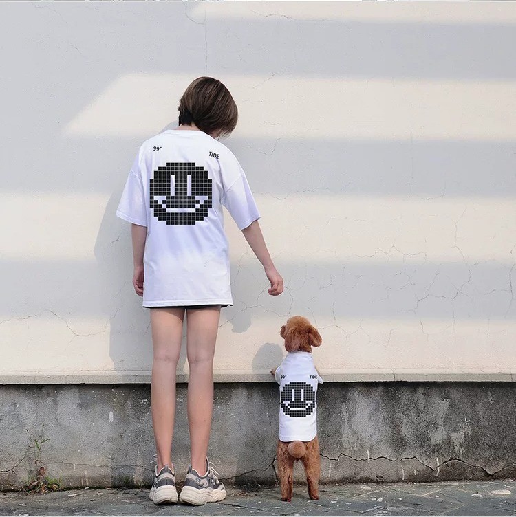 ペットペアルック バックスマイルTシャツ