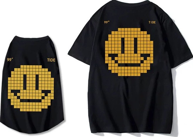 ペットペアルック バックスマイルTシャツ