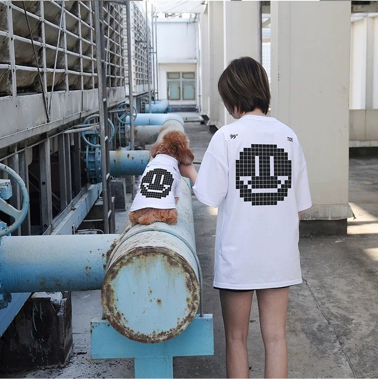 ペットペアルック バックスマイルTシャツ