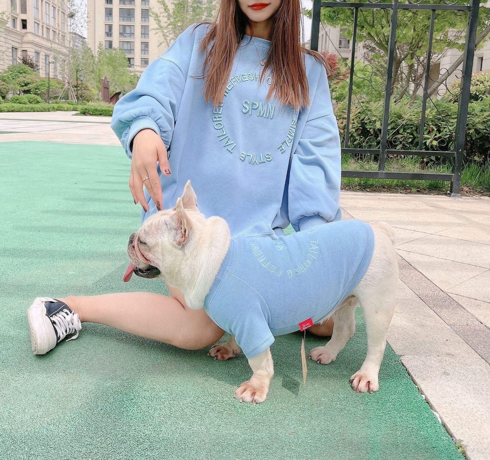 ペットペアルック サークルロゴ ゆったりスウェット