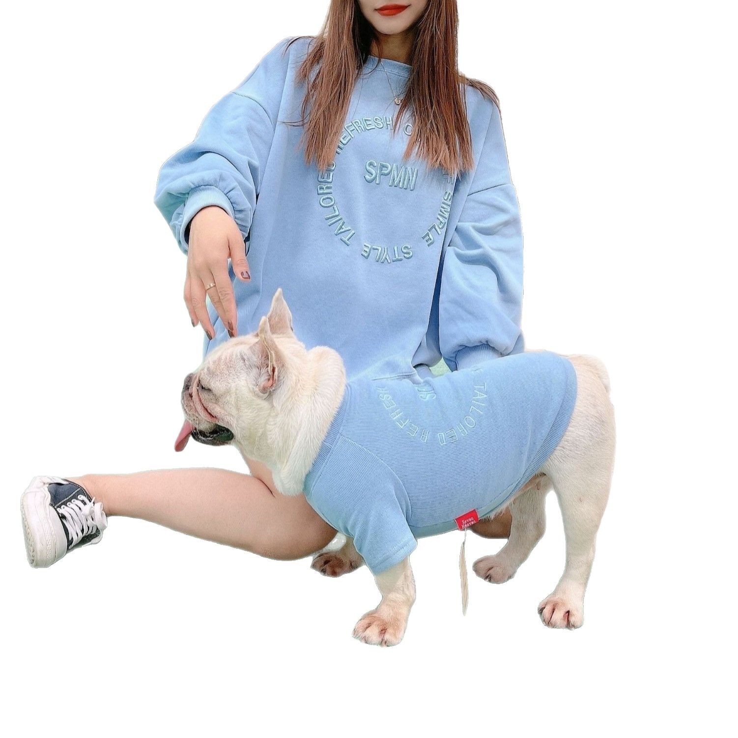 ペットペアルック サークルロゴ ゆったりスウェット