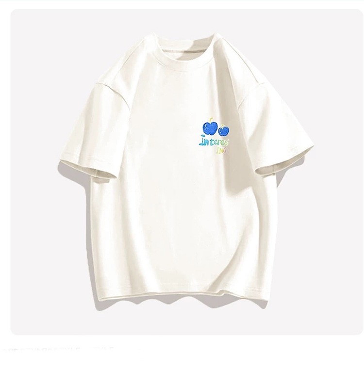 親子ペアルック 爽やか青りんご Tシャツ・ロンパース