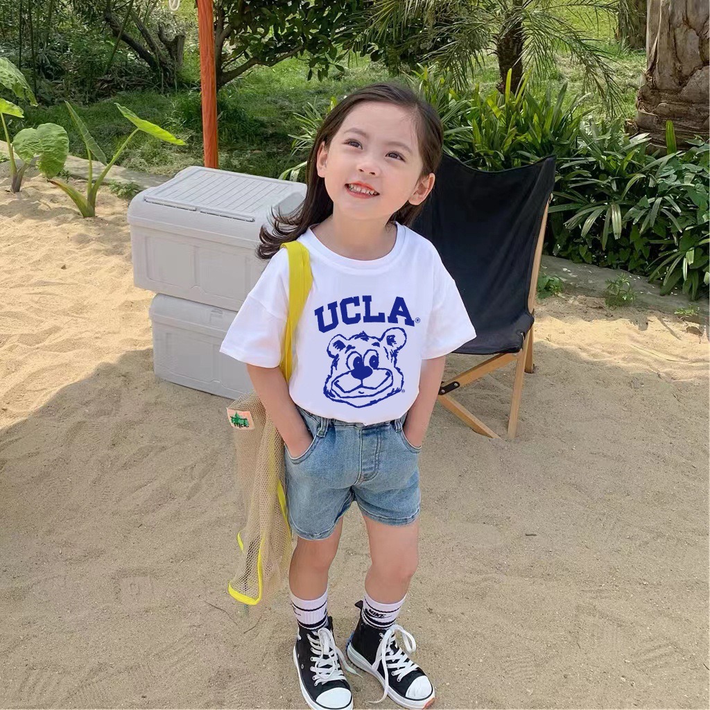 親子ペアルック アメカジ風 UCLAベア Tシャツ・ロンパース