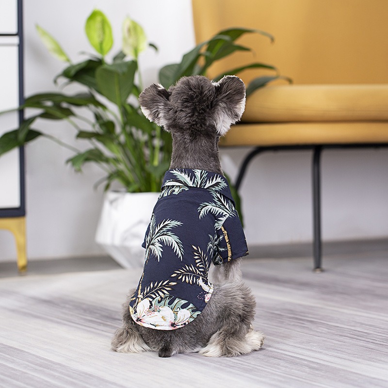 ペットペアルック 夏のおもいで ハイビスカス柄 アロハシャツ