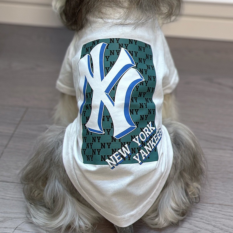 ペットペアルック ベースボール風 NYロゴTシャツ