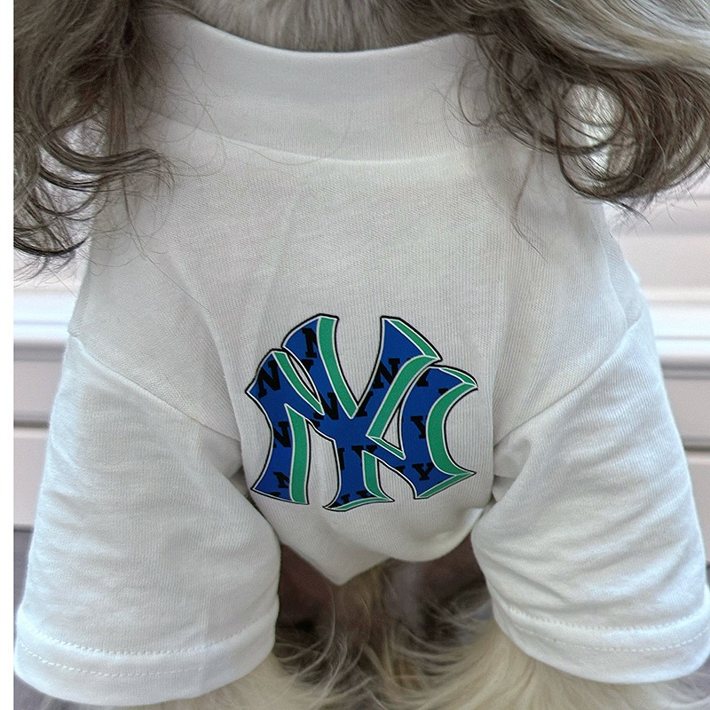 ペットペアルック ベースボール風 NYロゴTシャツ