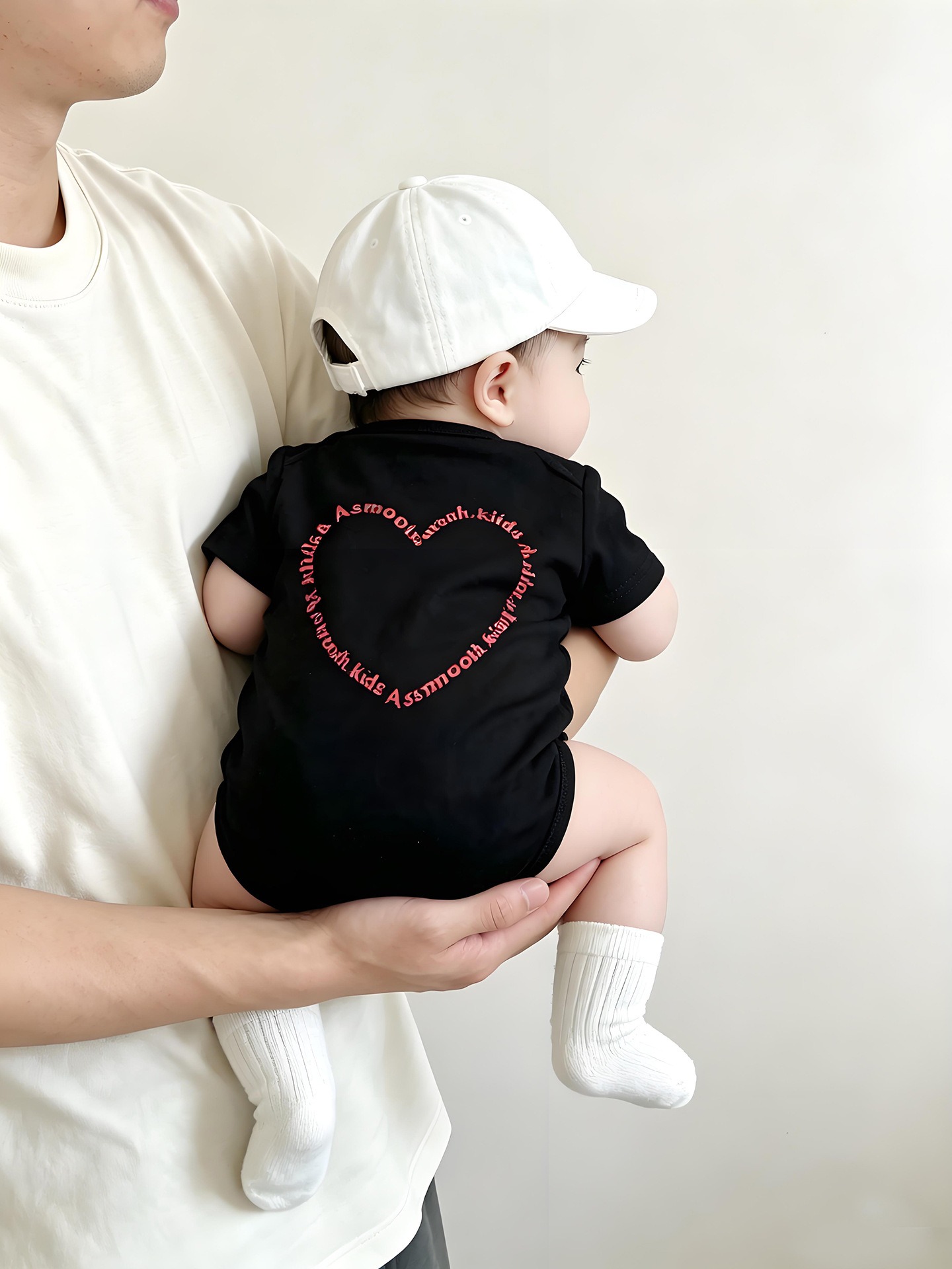 親子ペアルック トリプルハートTシャツ