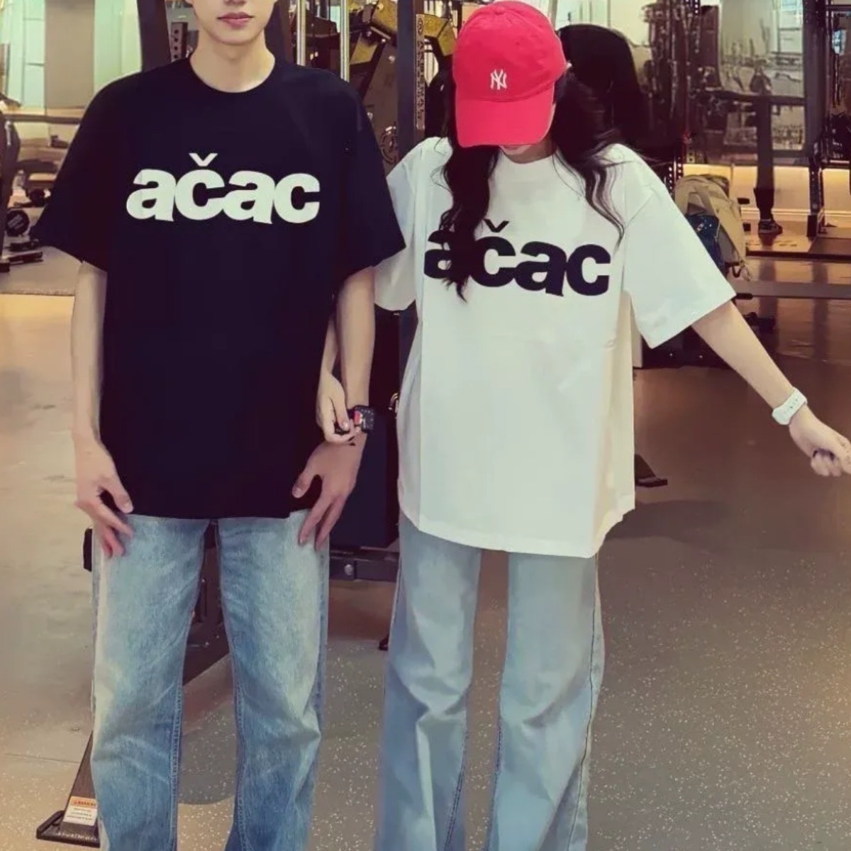カップルペアルック acac ビッグロゴ オーバーサイズTシャツ