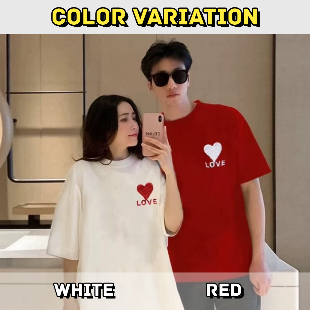 親子ペアルック ハートモチーフ リンクTシャツ&ロンパース