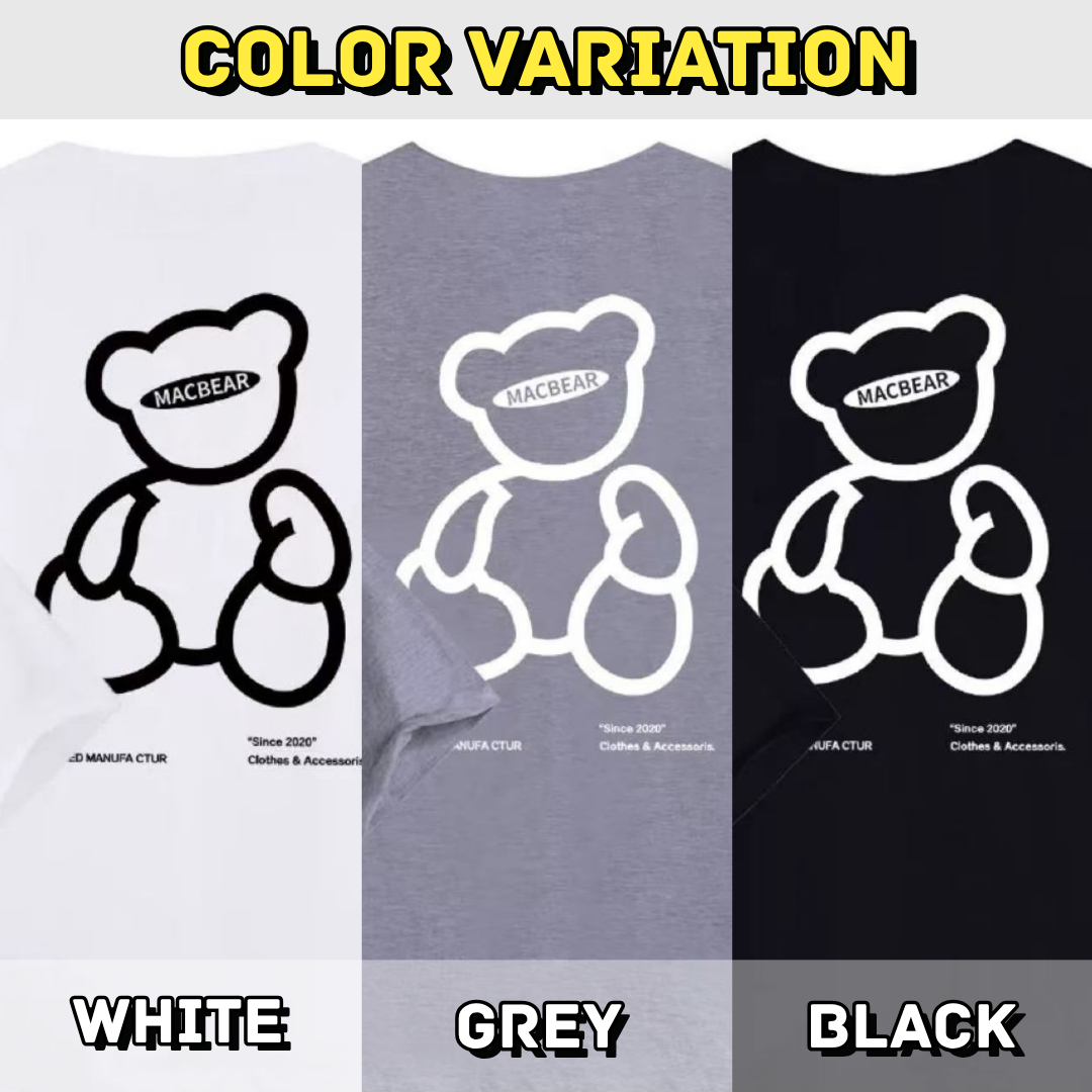 親子ペアルック MACBEARプリントTシャツ