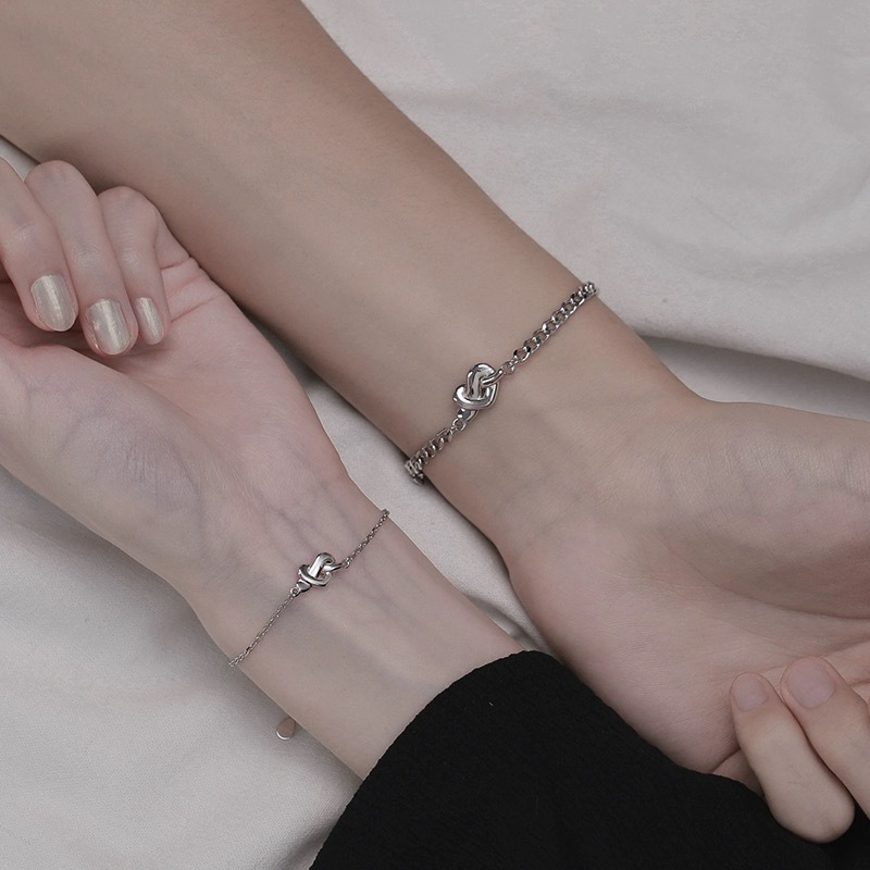 ペアアクセサリー インフィニティ ペアブレスレット 【2点セット】