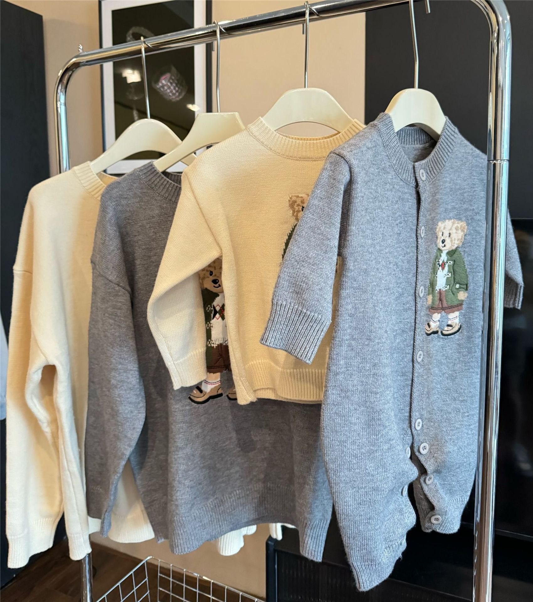 親子ペアルック クラシックベアニット