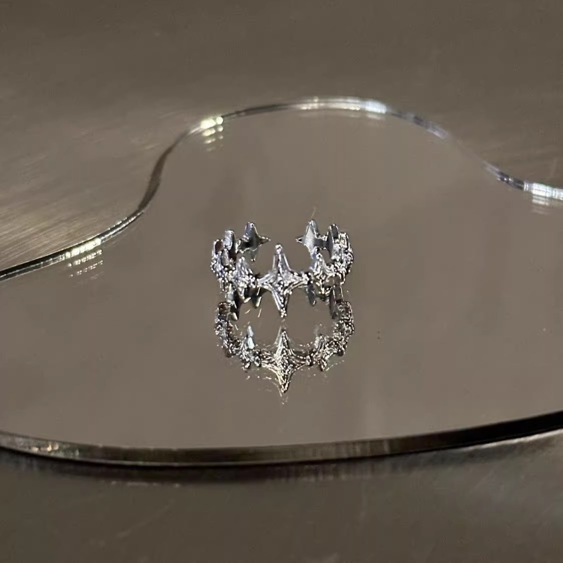 ペアアクセサリー ダーククロス流星リング 【2点セット】