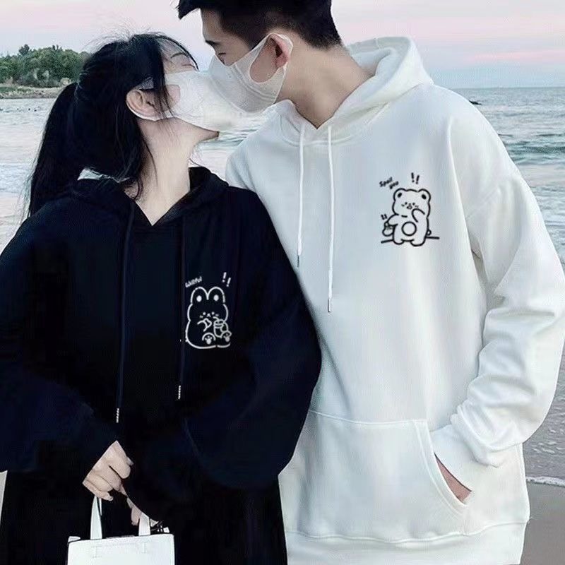 カップルペアルック もぐもぐラビット＆ベアパーカー