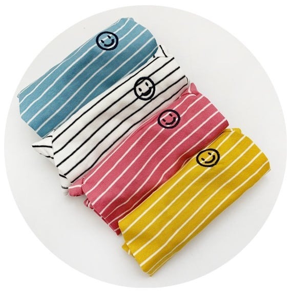 ペットペアルック ボーダー柄 スマイルTシャツ