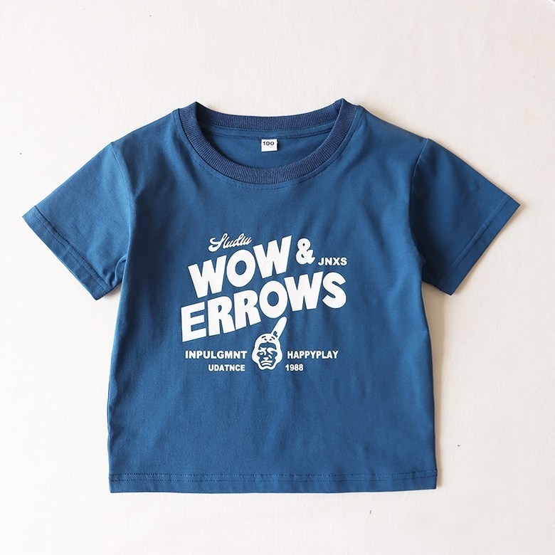 親子ペアルック ヴィンテージ風カレッジTシャツ ～Wow & Arrows～