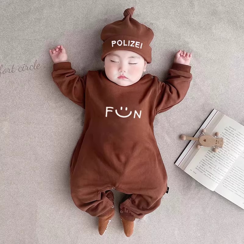 親子ペアルック Funnyスマイル トレーナー・ロンパース