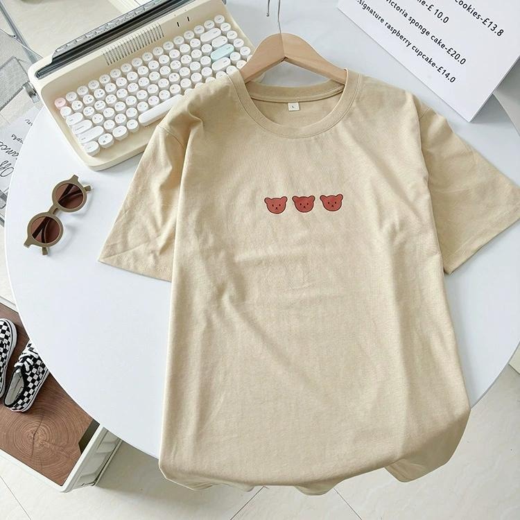 親子ペアルック ほっこりベアー ニュアンスカラー Tシャツ・ロンパース