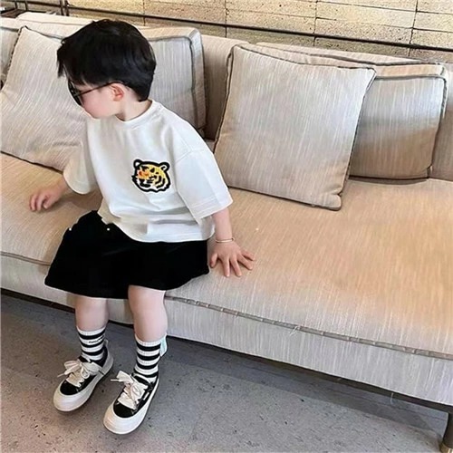 親子ペアルック タイガースマイルTシャツ
