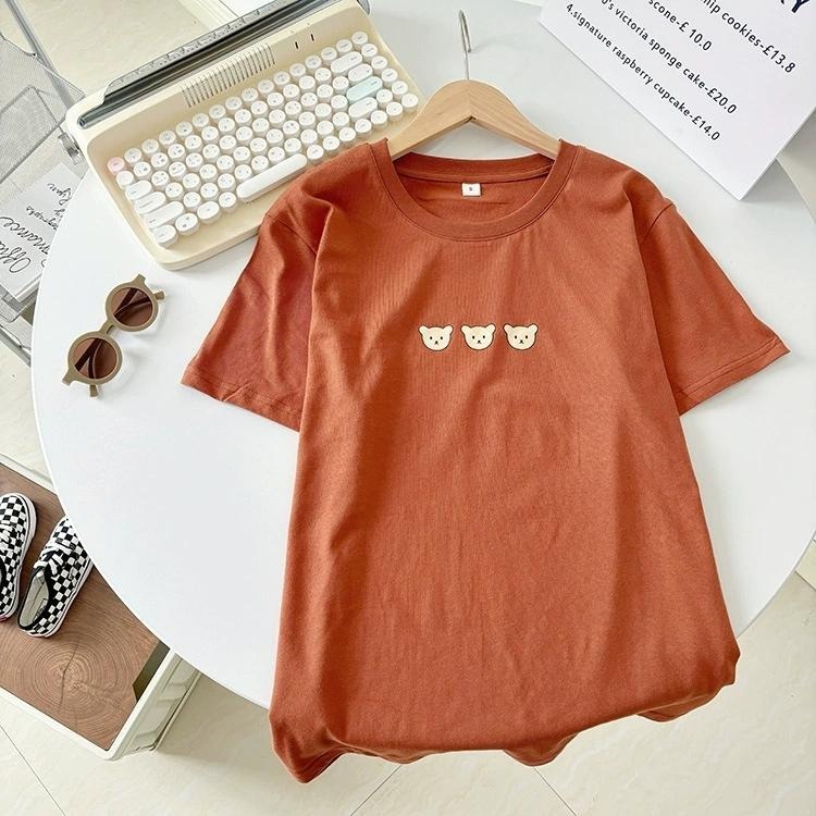 親子ペアルック ほっこりベアー ニュアンスカラー Tシャツ・ロンパース