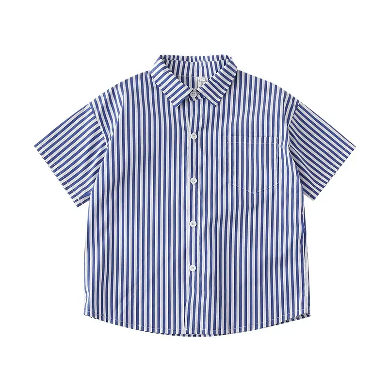 親子ペアルック ストライプ柄リンク シャツ・ワンピース