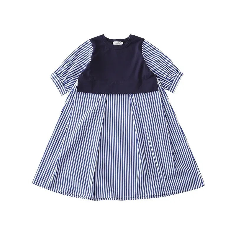 親子ペアルック ストライプ柄リンク シャツ・ワンピース
