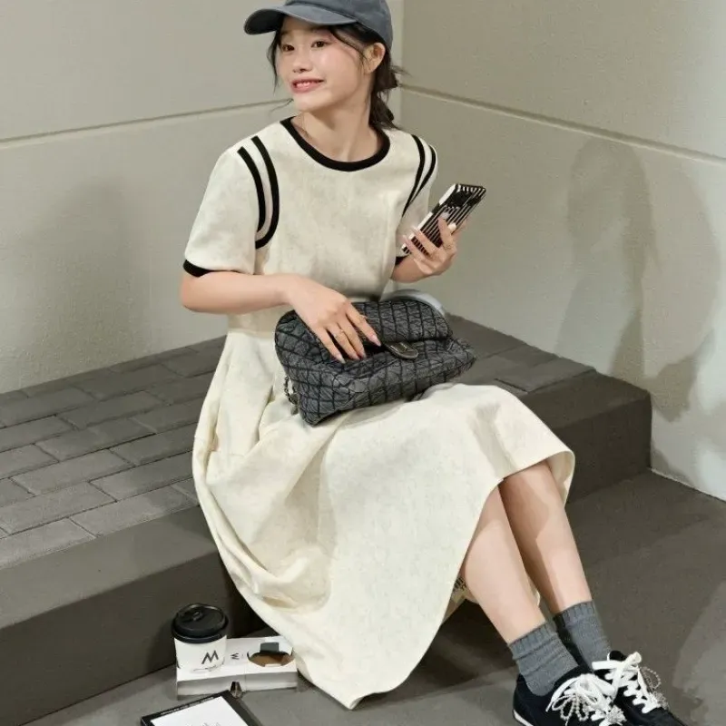 カップルペアルック ラインデザイン Tシャツ・ワンピース