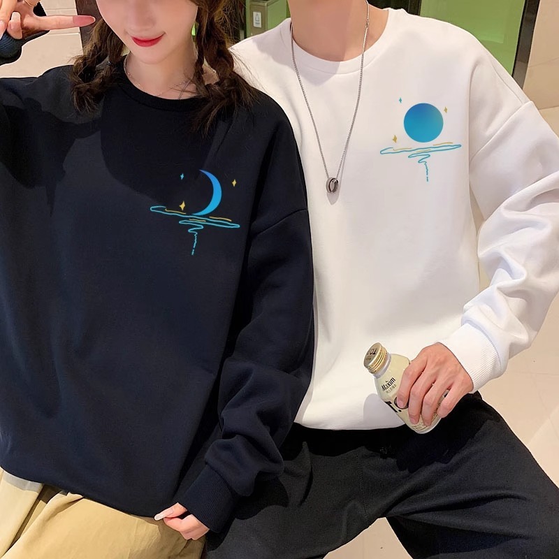 カップルペアルック ブルームーントレーナー