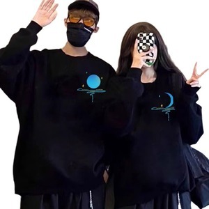 カップルペアルック ブルームーントレーナー