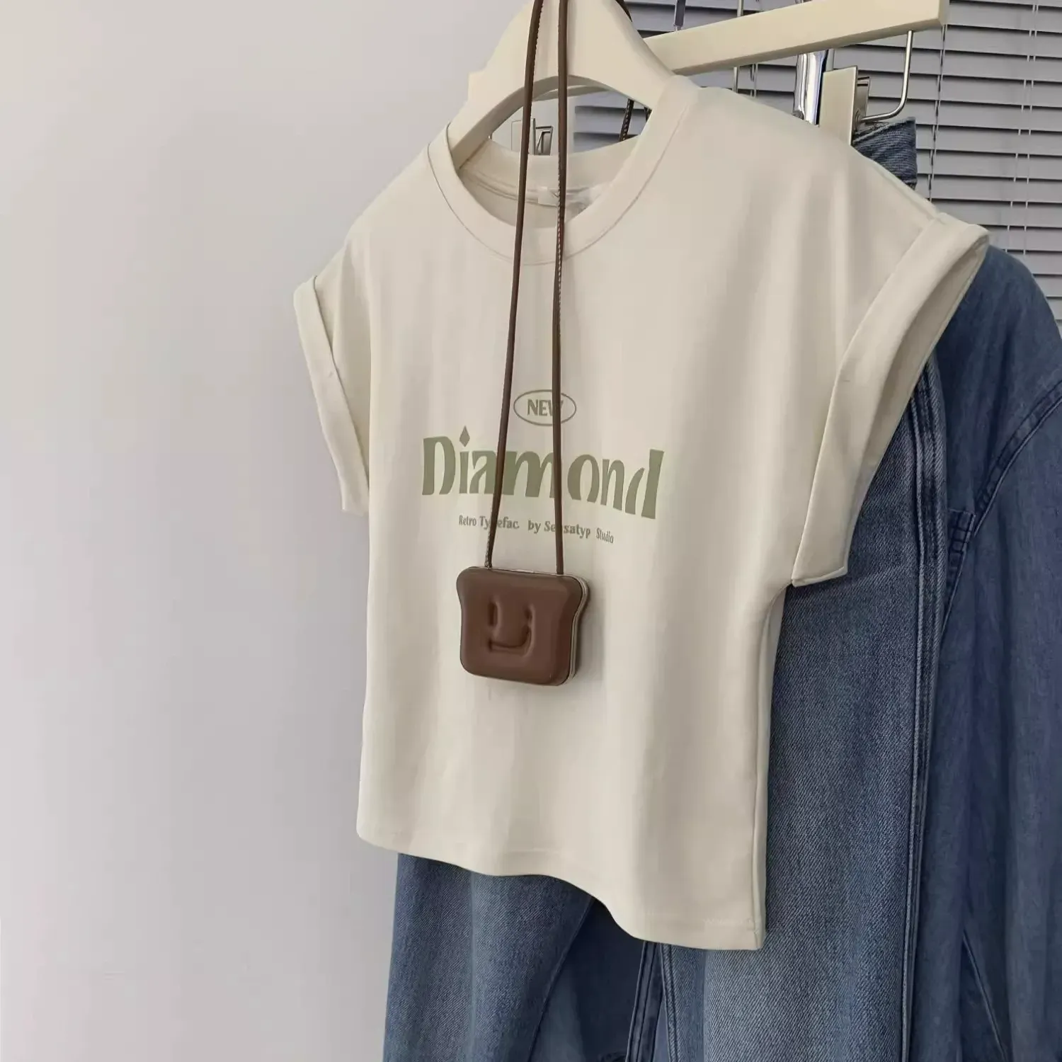 カップルペアルック ナチュラルリンク ロゴTシャツ