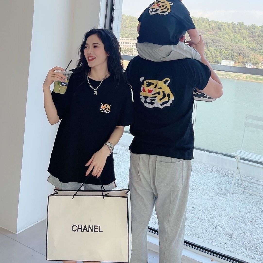 親子ペアルック タイガースマイルTシャツ